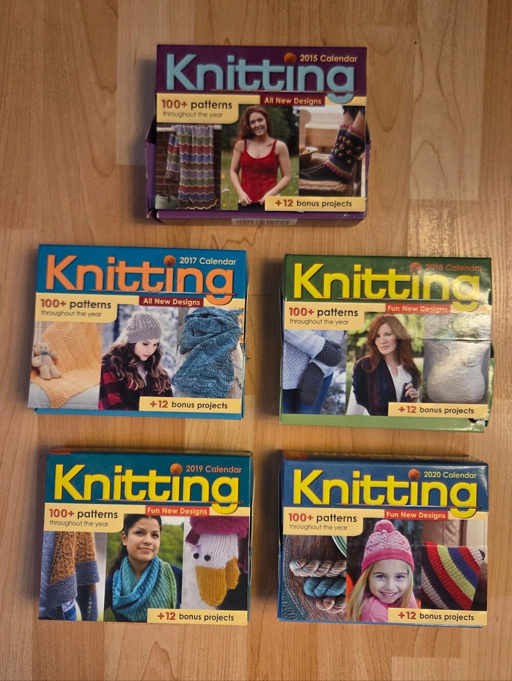 BOGO Knitting pattern calendar bundle of 5 with 500+ knitting patterns